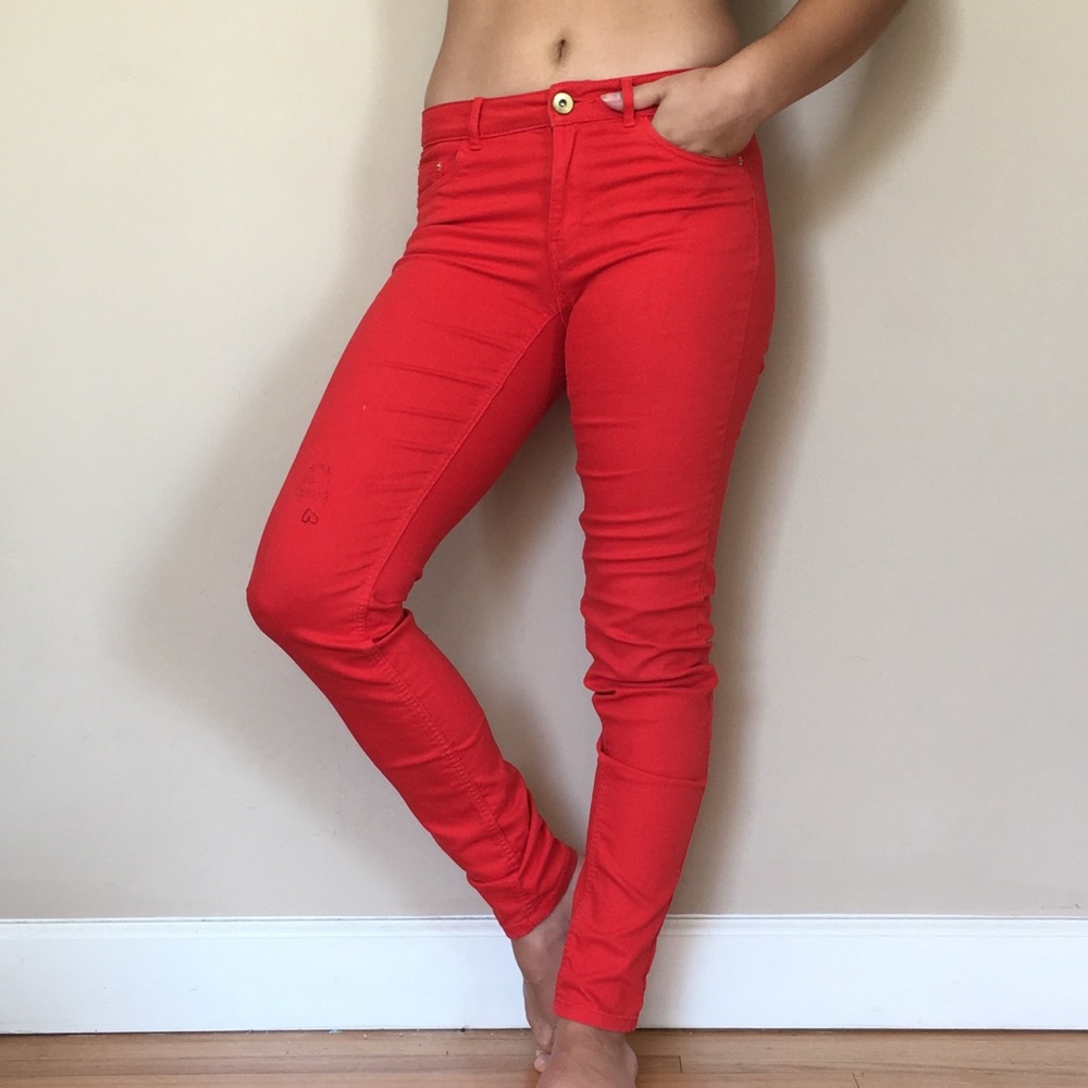 Signed Red Skinny Jeans